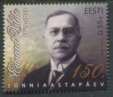 Estonia:Unused Stamp Writer Eduard Vilde 150, 2015, MNH - Estonie