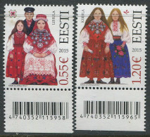Estonia:Unused Stamps National Costumes, Lihula And Kirbla, 2015, MNH - Estonie