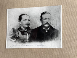 HAERS Auguste (°BOEKHOUTE 1844 +BRUGGE 1905) & VANHOORENWEDER Maria Ludovica (°SINT-KRUIS 1845 +BRUGGE 1900) (9 X 12 Cm) - Persons
