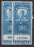 Canada Revenue (Federal), Van Dam FSC18, Two (one With Crease) - Steuermarken