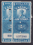 Canada Revenue (Federal), Van Dam FSC18, Two (one With Crease) - Fiscaux