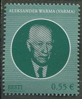 Estonia:Unused Stamp Politician Aleksander Warma (Varma), 2015, MNH - Estonie