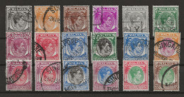 Singapore, 1948, SG  16 - 30, Complete Set, Used, Perf: 17.5x18 - Singapur (...-1959)