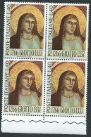 Italia, Italy, Italien, Italie 1966; “Madonna Di Ognissanti” Dipinto Di Giotto, Conservato Agli Uffizi-Firenze. Quartina - Madonnas