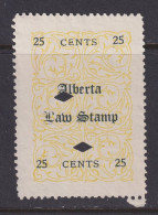Canada Revenue (Alberta), Van Dam AL8L, Used, Fancy L - Fiscale Zegels