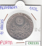 CR2131 MONEDA ALEMANIA 10 MARCOS 1972 PLATA EBC - 10 Mark