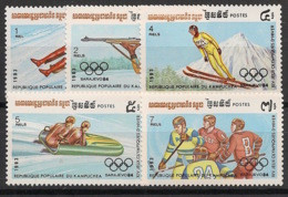 KAMPUCHEA - 1983 - N°Yv. 407 à 411 - Sarajevo 1984 / Olympics - Neuf Luxe ** / MNH / Postfrisch - Kampuchea