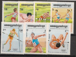 KAMPUCHEA - 1984 - N°Yv. 442 à 448 - Los Angeles / Olympics - Neuf Luxe ** / MNH / Postfrisch - Kampuchea