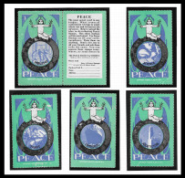 4.5 X 7.5 CM WW1 "isolationism" WORLD WAR ONE USA WENTZ (WENTZ & CO)  PEACE STAMP 1914 WW1 SET EXTRA RARE - Erinnofilia