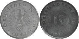 ALLEMAGNE - 1941 - 10 Pfenning - Frankfurt (F) - 16-208 - 10 Reichspfennig