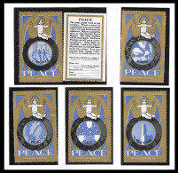 4.5 X 7.5 CM WW1 "isolationism" WORLD WAR ONE USA WENTZ (WENTZ & CO)  PEACE STAMP 1914 WW1 SET EXTRA RARE  - Erinnofilia