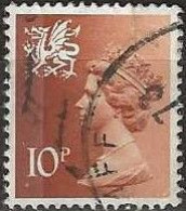 WALES 1971 Machin - 10p. - Brown FU - Gales