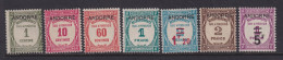 Andorra, Scott J9-J15 (Yvert TT9-TT15), MLH/HR (10c Shallow Thin) - Unused Stamps