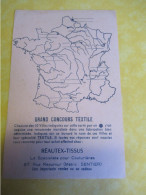 Buvard Ancien /Textile/"Grand Concours Textile "/ REAUTEX-TISSUS/Sentier Paris/Vers 1950-60   BUV718 - Vestiario & Tessile