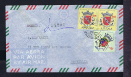Sp10164 ANGOLA Coat Of Arms Brasons (Carmona Town, Cuimba Village) Mailed 1963 From Benguela »Bruxelles By Portugal - Enveloppes