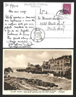 Postal Do Farol Santa Marta Cascais. Obliteração Numérica 42 Receção Em Monte Real 1951. Postcard Sta Marta Lighthouse - Storia Postale