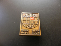 Old Shooting Badge Suisse Svizzera Switzerland - Shooting World Cup Thun Bern 1974 - Non Classés