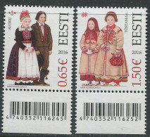 Estonia:Unused Stamps National Costumes, Audru And Tõstamaa, 2016, MNH - Estonie