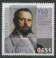 Estonia:Unused Stamp Painter Ants Laikmaa 150, 2016, MNH - Estonie