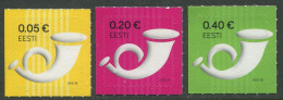 Estonia:Unused Stamps Postal Horns 0,05 , 0,20 And 0,40, 2016, MNH - Estonie