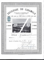 Title 10 Shares Of Tuberculosis Treatment Sanatorium Hospital In Caramulo 1939. Doctor Jerónimo Lacerda. Stamp Taxe 5$00 - G - I