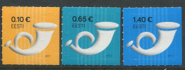 Estonia:Unused Stamps Postal Horns 0.10 , 0,65 And 1.40, 2017, MNH - Estonie