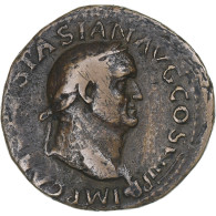 Vespasien, As, 77-78, Lugdunum, TTB, Bronze, RIC:1234 - Les Flaviens (69 à 96)