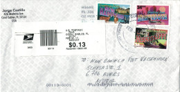 [C3] Coral Gables 2017 Greetings New Hampshire Minnesota Mississippi  -  Label USPS - Covers & Documents