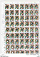 REPUBBLICA:  1967  LYONS  -  £. 50  POLICROMO  -  FOGLIO  100  N. -  SASS. 1059 - Complete Vellen