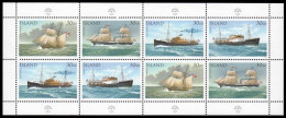 Island 1991 - Mi-Nr. 753-756 ** - MNH - Kleinbogen - Schiffe / Ships - Unused Stamps