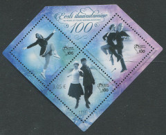 Estonia:Unused Block Estonian Figure Skating 100, 2017, MNH - Estonie