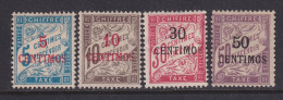 French Morocco, Scott J1-J4 (Yvert TT1-TT4), MHR - Postage Due