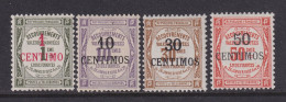 French Morocco, Scott J6-J9 (Yvert TT6-TT9), MHR - Timbres-taxe