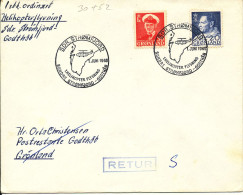 Greenland Cover First Helicopter Flight Sdr. Strömfjord - Godthab 1-6-1965 - Cartas & Documentos