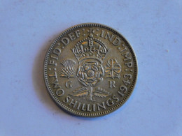 UK Grande-Bretagne One Florin Two Shillings 1943 Silver, Argent Schillings - J. 1 Florin / 2 Shillings
