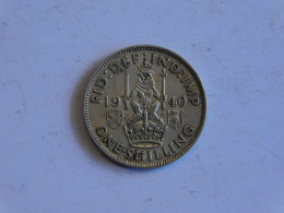 UK Grande-Bretagne One 1 Shilling 1940 Silver, Argent Schilling - I. 1 Shilling
