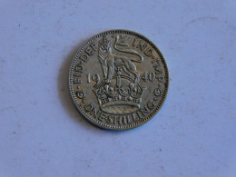 UK Grande-Bretagne One 1 Shilling 1940 Silver, Argent Schilling - I. 1 Shilling