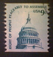 United States, Scott #1616, Used(o), 1975, Americana Series Coil:  Capitol Dome, 9¢, Slate On Greenish Paper - Usados