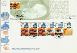ISRAEL 2000 FOOD IN ISRAEL BOOKLET FDC - Covers & Documents