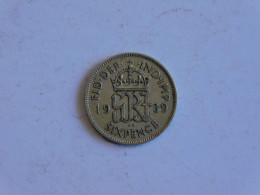 UK Grande-Bretagne 6 Six Pence 1939 Silver, Argent - H. 6 Pence
