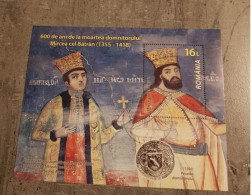 ROMANIA 600 YEARS FROM THE DEATH OF RULER MIRCEA THE ELDER MINIATURE SHEET USED - Usati