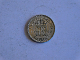UK Grande-Bretagne 6 Six Pence 1946 Silver, Argent - H. 6 Pence