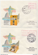 Postal History Cover: Brazil 4 Covers With Automat Stamp From 1981-82 - Franking Labels