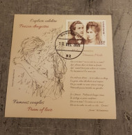 ROMANIA FAMOUS COUPLES POEM OF LOVE MIHAI EMINESCU MINIATURE SHEET USED - Used Stamps