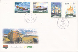Ireland FDC 19-3-1999 Ireland's Maritime Heritage Complete Set Of 4 Ships With Cachet - FDC