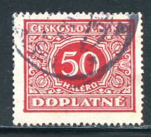 TCHECOSLOVAQUIE- Taxe Y&T N°60- Oblitéré - Postage Due