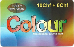 Switzerland: Prepaid Colour - Happy New Year - Suisse