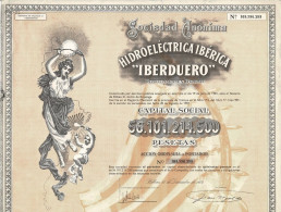 - Titulo De 1974 - Sociedad Anónima Hydroeléctrica Ibérica - IBERDUERO - Déco - Electricidad & Gas