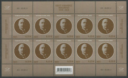 Estonia:Unused Sheet Heads Of State Of The Republic Of Estonia Friedrich Karl Akel, 2011, MNH - Estonie