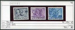 Polen 1948 - Poland 1948 - Pologne 1948 - Michel 515-517 - ** Mnh Neuf Postfris - Roosevelt - Neufs